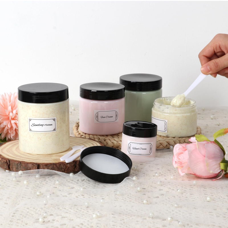 SZUAH 6 oz Plastic Containers with Lids 40Pack, Plastic Jars with Lids 6 oz, Empty Clear Slime Containers for Lotion, Cream, Body Butter, Makeup, Travel Storage(180ml, Set of 40) - Image 4